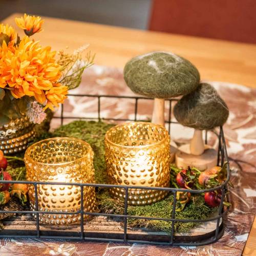 Floristik24 Koristesieni Puu/Filtti Vihreä 8cm - 15cm 4kpl