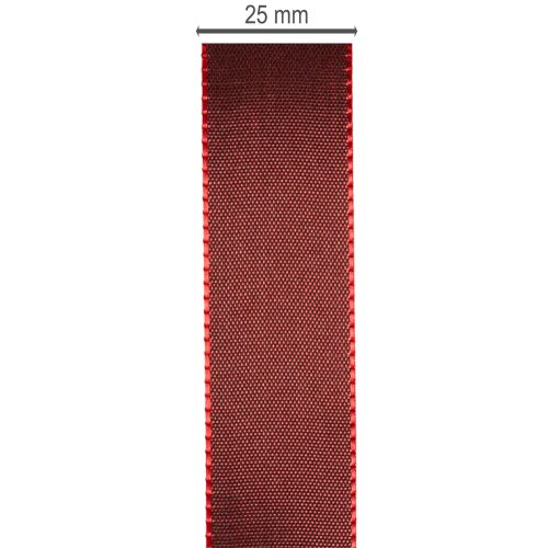 Lahjanauha, elegantti ja kiiltävä taftinauha juhlatilaisuuksiin, 25 mm leveä, 50 m pitkä | Floristik24.fi