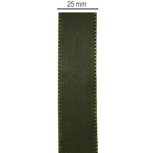 Koristeellinen nauha, kiiltävä taftinauha koristeluun, 25 mm leveä, 50 m pitkä | Floristik24.fi