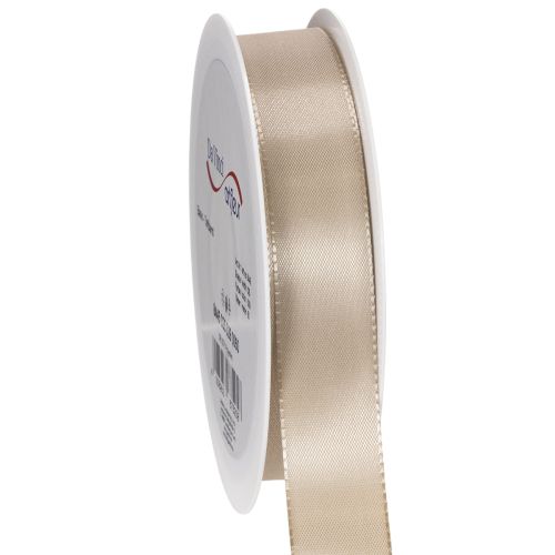 Koristeellinen satiininauha beige taftinauha 25mm 50m