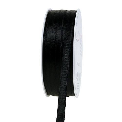 Koristenauha musta 6mm 50m | Floristik24.fi