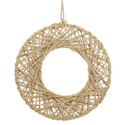 kohteita Koristeellinen sormus juuttipäällysteinen riippukoriste boho koristelu Ø28cm 4kpl