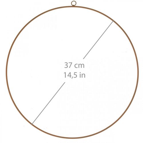 Floristik24 Koristerengas, metallirengas, koristerengas patinan ripustamiseen Ø37cm 3kpl