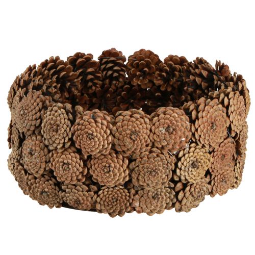 Koristeellinen kulho käpyjä luonnonruskeana Ø35cm K15cm