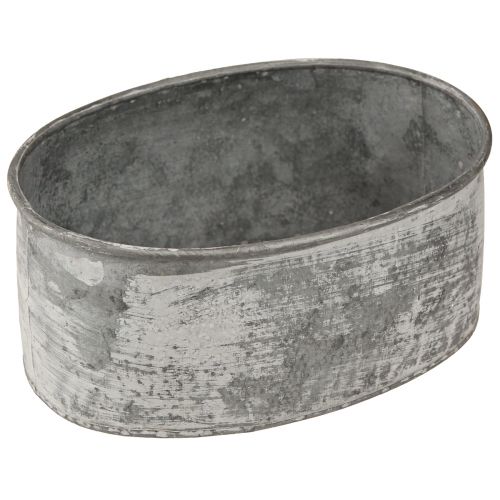 kohteita Koristeellinen metallikulho soikea harmaa L22.5/19.5/16cm 3 kpl setti