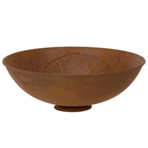 Koristeellinen metallikulho, ruosteenvärinen, vintage-koristelu, Ø34cm, korkeus 12cm ostaa | Floristik24.fi