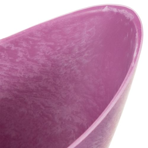 Koristeellinen kulho muovia, vaaleanpunainen, 20 cm x 9 cm, korkeus 11,5 cm, 1 kpl | Floristik24.fi