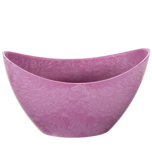 Koristeellinen kulho muovia, vaaleanpunainen, 20 cm x 9 cm, korkeus 11,5 cm, 1 kpl | Floristik24.fi