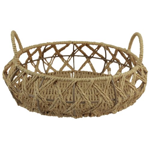 kohteita Koristeellinen kulhokori metallinen korikulho luonnollinen Ø38/29cm 2 kpl setti