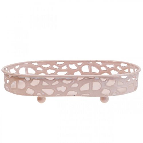 kohteita Koristekulho Soikea kulho jaloilla pöytäkoriste pinkki 30×18cm