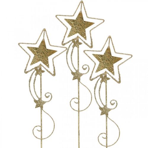 Deco plug star kultaa kimalteleva H54cm 4kpl