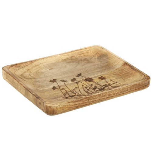 kohteita Koristeellinen tarjotin mangopuuta kukkakuvioisella tarjottimella 25×20cm