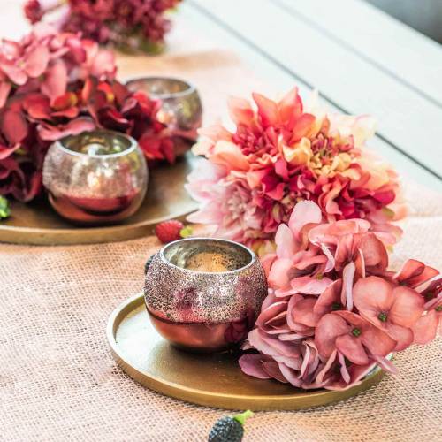 Floristik24 Koristelautanen Clay Ø20cm Kulta