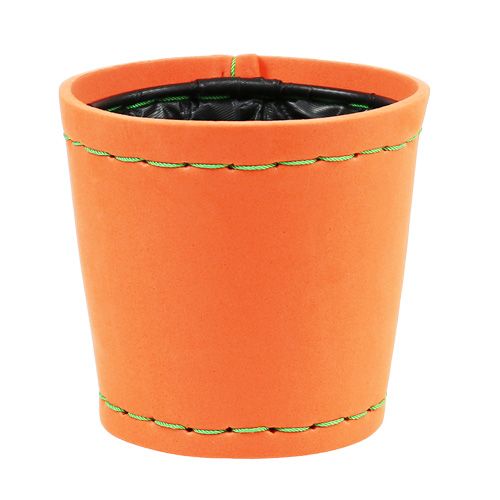 Floristik24 Koristeellinen ruukku "Suki" oranssi Ø12,5cm K12,5cm, 1kpl