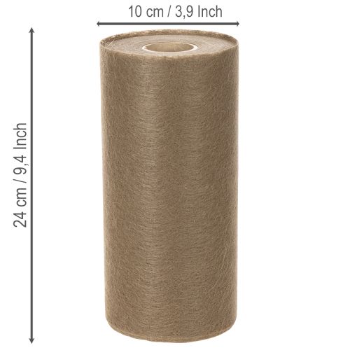 Pöytäkoriste, ruskea, kuitukangasrulla 24 cm x 25 m juhlapöytiin | Floristik24.fi