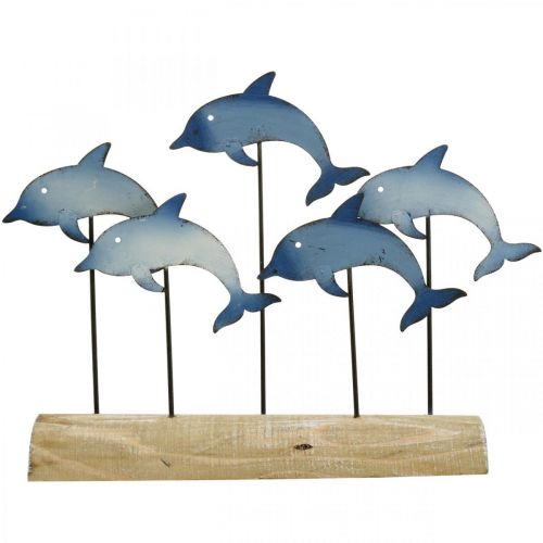 kohteita Delfiinit asetukseksi, merikoristeet, merimetallikoristeet K24,5cm L32,5cm
