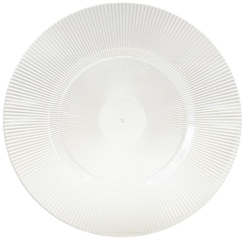 Koristeellinen lautanen uritettuna, muovilautanen, kirkas muovilautanen Ø33cm
