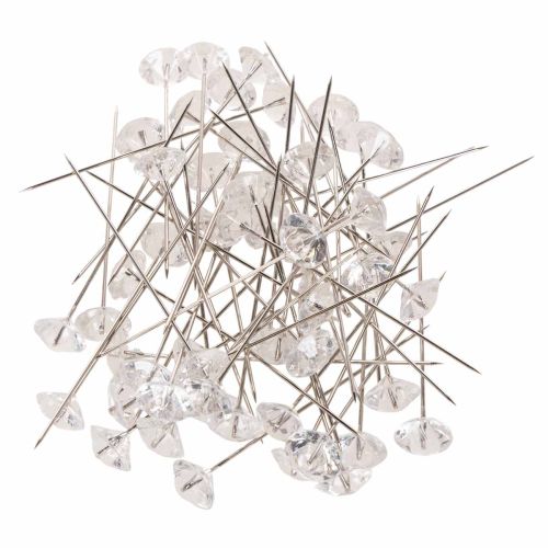 Timanttineulat Ø11mm trans kirkas 55 kpl