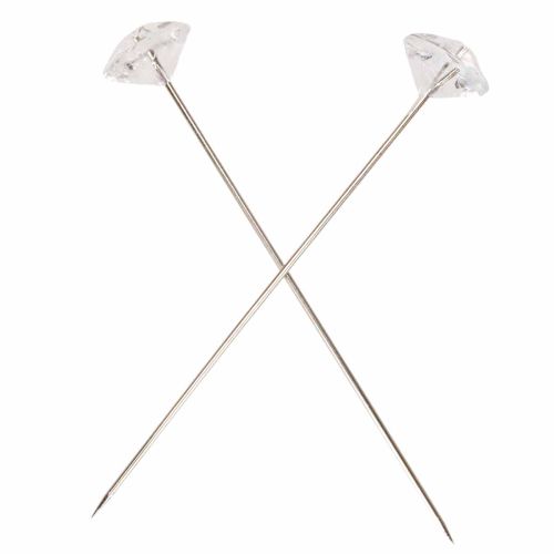Timanttineulat Ø11mm trans kirkas 55 kpl | Floristik24.fi
