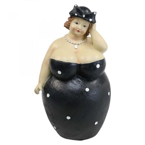 kohteita Koristeellinen figuuri pullea nainen, lihava nainen, kylpyhuonekoriste H23cm