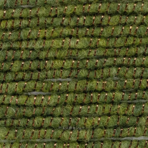 kohteita Vihreä villanyöri kultaisella langalla, 5 m x 5 mm langalla, koristeluun ja askarteluun