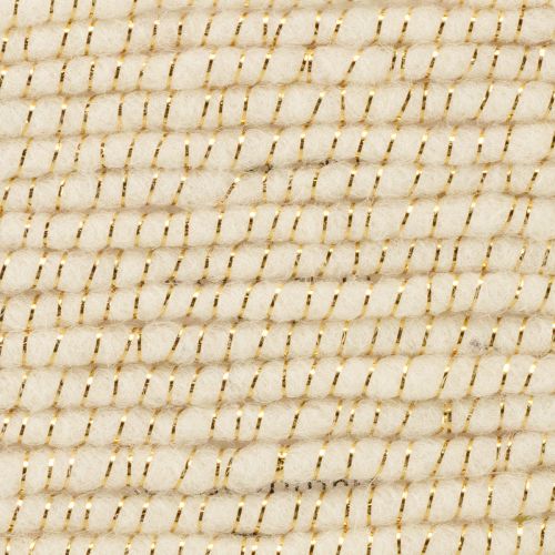 kohteita Valkoinen villanyöri kultaisella langalla 5m x 5mm koristeluun ja askarteluun