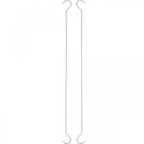 Metallikoukku, kaksoiskoukku hopea XL L40cm 5kpl