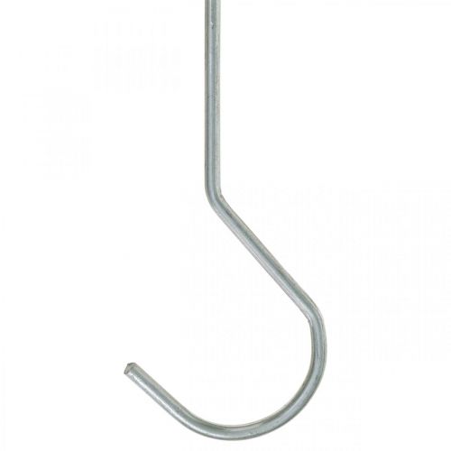 Metallikoukku, kaksoiskoukku hopea XL L40cm 5kpl