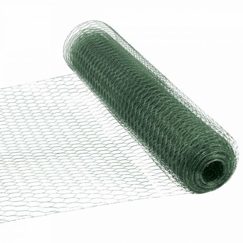 Kuusikulmioverkko vihreä lanka PVC-pinnoitettu metalliverkko 50cm×10m