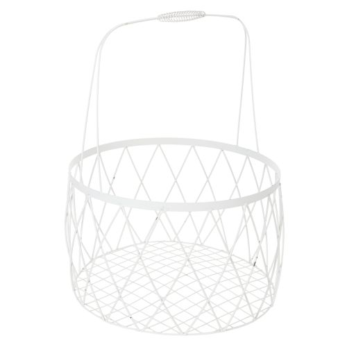 kohteita Lankakori kahvalla, valkoinen metalli, Ø25/30/35cm, 3 kpl setti