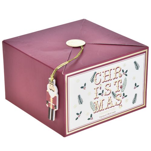 Floristik24 Kolmilankainen kynttilä Joulun tuoksukynttilä lasisessa kanelineilikossa Ø13cm