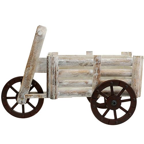 Floristik24 Kolmipyörän valkoisen puun istutus H31.5cm