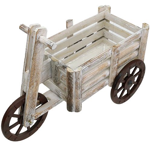 Floristik24 Kolmipyörän valkoisen puun istutus H31.5cm