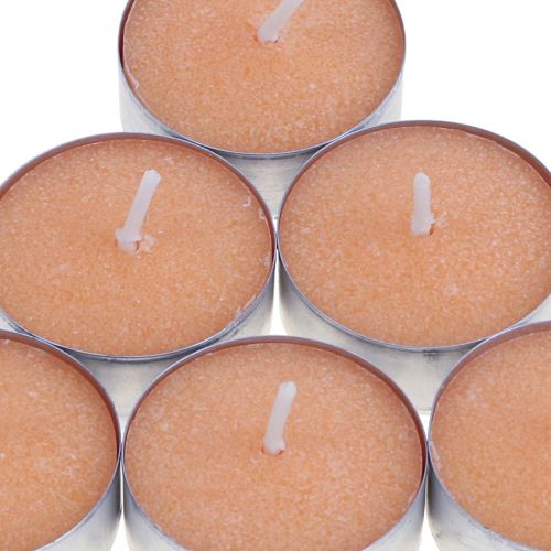 kohteita Tuoksukynttilät oranssi, teekynttilätuoksu, huonetuoksikynttilä Ø3,5cm K1,5cm 18 kpl