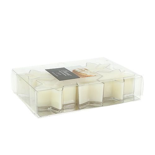 Floristik24 Tuoksuva tee kevyt tähtimuotoinen voide Ø4cm 6kpl