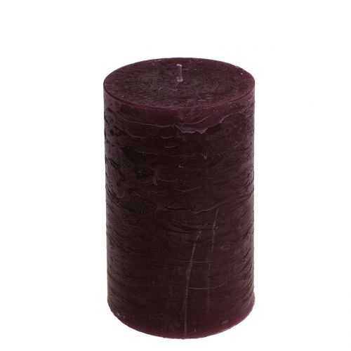 Floristik24 Yksiväriset kynttilät viininpunaiset 85x150mm 2kpl