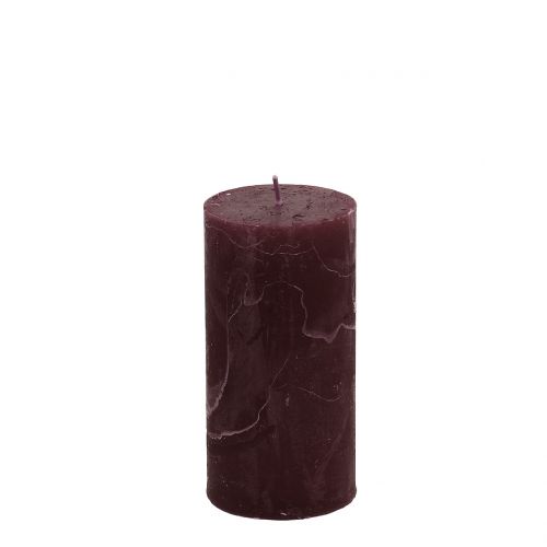Floristik24 Yksiväriset kynttilät viininpunaiset 50x100mm 4kpl