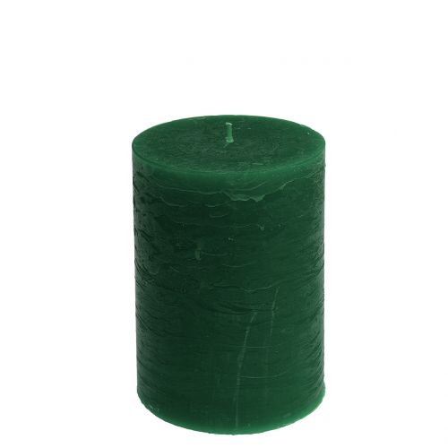Yksiväriset kynttilät tummanvihreät 85x120mm 2 kpl