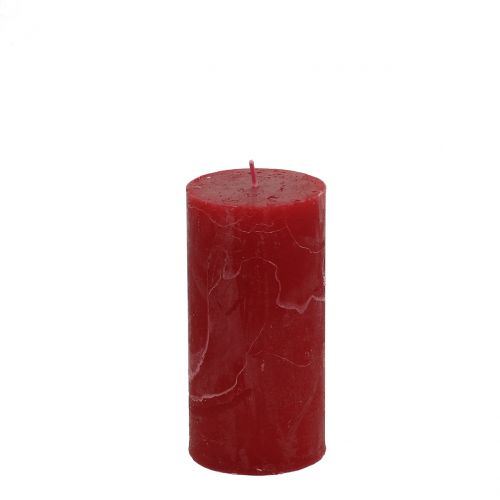 Floristik24 Yksiväriset kynttilät tummanpunaiset 50x100mm 4kpl