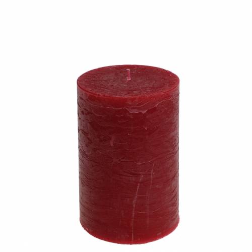 kohteita Yksiväriset kynttilät tummanpunaiset 70x120mm 4 kpl