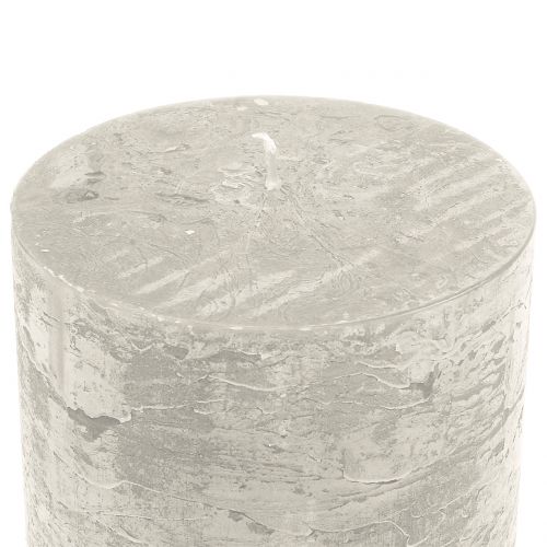 kohteita Yksiväriset kynttilät harmaat 50x100mm 4 kpl