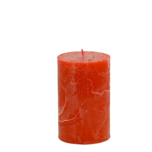 Yksiväriset kynttilät oranssit 60x100mm 4kpl