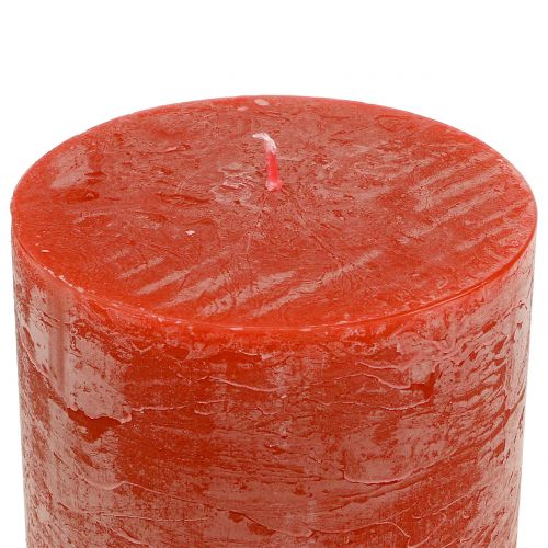 kohteita Yksiväriset kynttilät oranssi 60x100mm 4 kpl