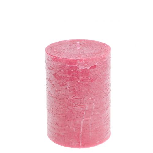 Yksiväriset kynttilät pinkki 85x120mm 2kpl