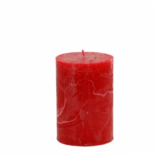 Floristik24 Yksiväriset kynttilät punaiset 70x100mm 4kpl
