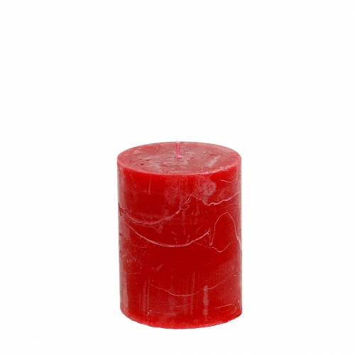 kohteita Yksiväriset kynttilät punaiset 70x80mm 4 kpl