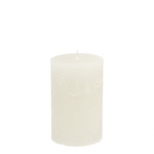 Floristik24 Yksiväriset kynttilät valkoiset 60x100mm 4kpl