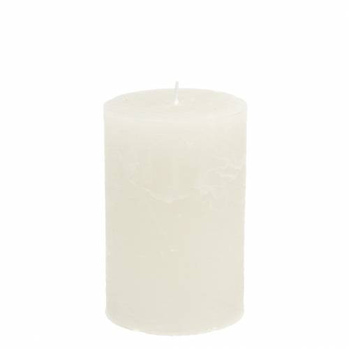 Floristik24 Yksiväriset kynttilät valkoiset 70x120mm 4 kpl