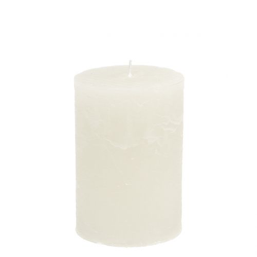 Yksiväriset kynttilät valkoiset 85x120mm 2kpl