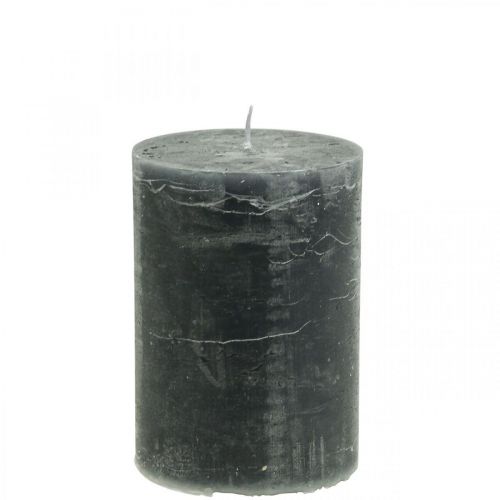 Yksiväriset kynttilät antrasiitti pylväikynttilät 85×120mm 2kpl